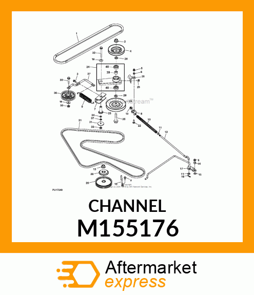 CHANNEL, BRACKET, TENSIONER M155176