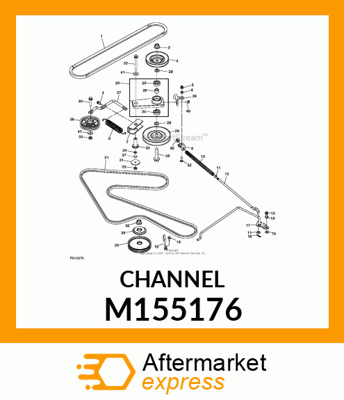 CHANNEL, BRACKET, TENSIONER M155176