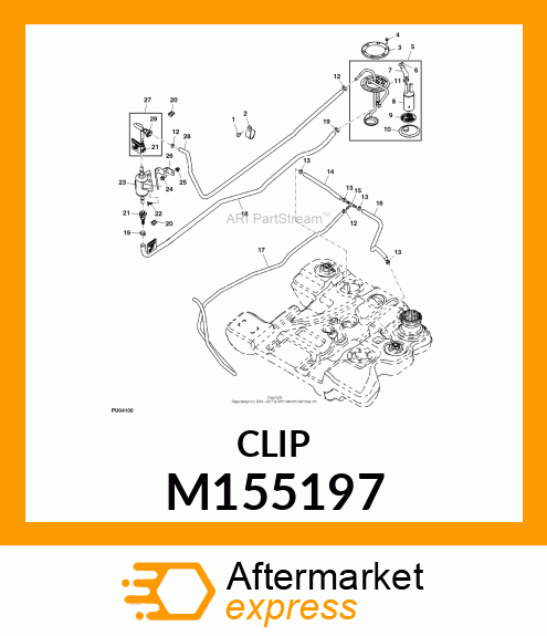 RETAINER, PUSH QUICK COUPLER 3/8" M155197