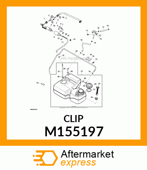 RETAINER, PUSH QUICK COUPLER 3/8" M155197