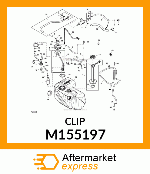 RETAINER, PUSH QUICK COUPLER 3/8" M155197