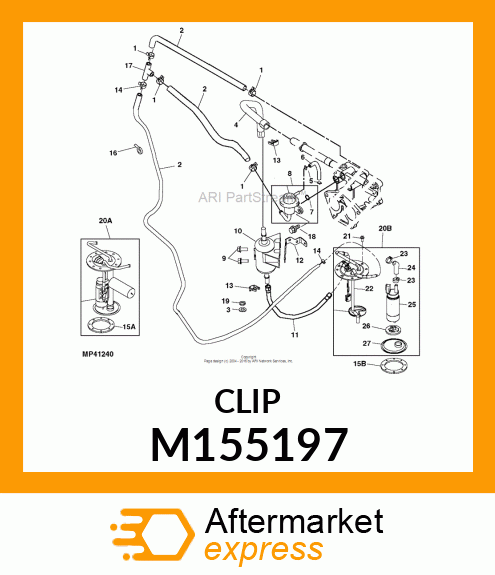 RETAINER, PUSH QUICK COUPLER 3/8" M155197