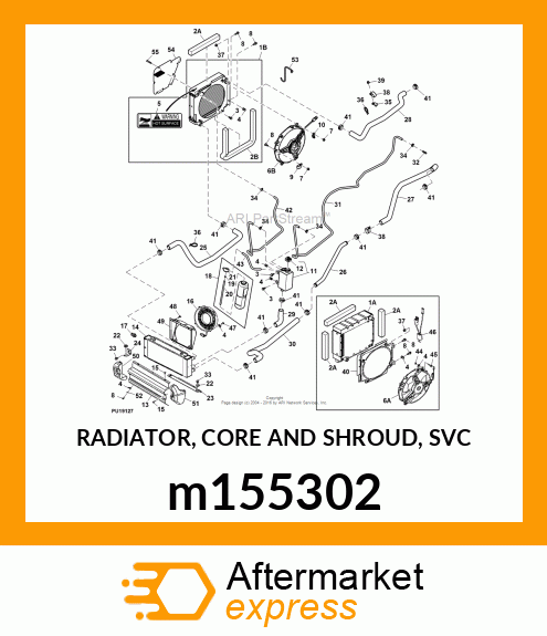 RADIATOR, CORE AND SHROUD, SVC m155302