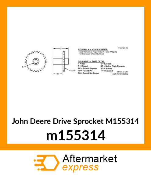 DRIVE SPROCKET, CHAIN SPROCKET m155314