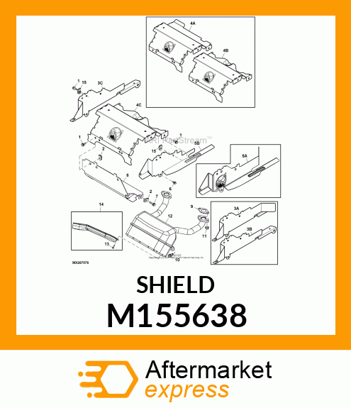 SHIELD, MUFFLER TOP CP A/C ENGINES M155638