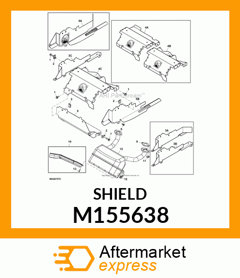 SHIELD, MUFFLER TOP CP A/C ENGINES M155638