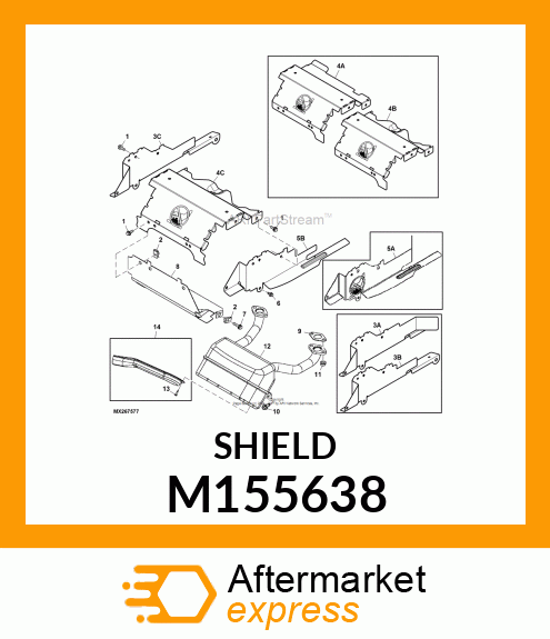 SHIELD, MUFFLER TOP CP A/C ENGINES M155638