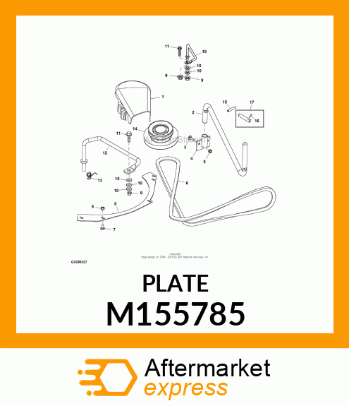 PLATE, RH REAR BAFFLE (54C) M155785