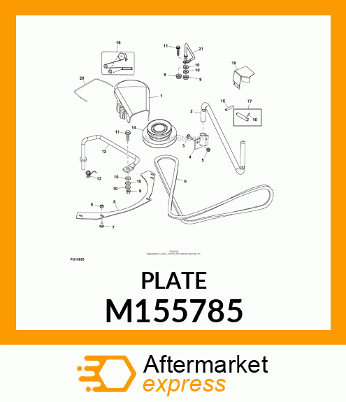 PLATE, RH REAR BAFFLE (54C) M155785