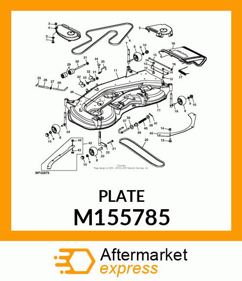 PLATE, RH REAR BAFFLE (54C) M155785