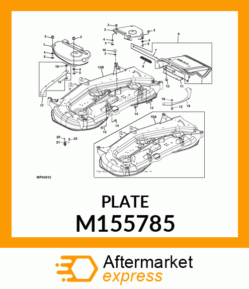 PLATE, RH REAR BAFFLE (54C) M155785