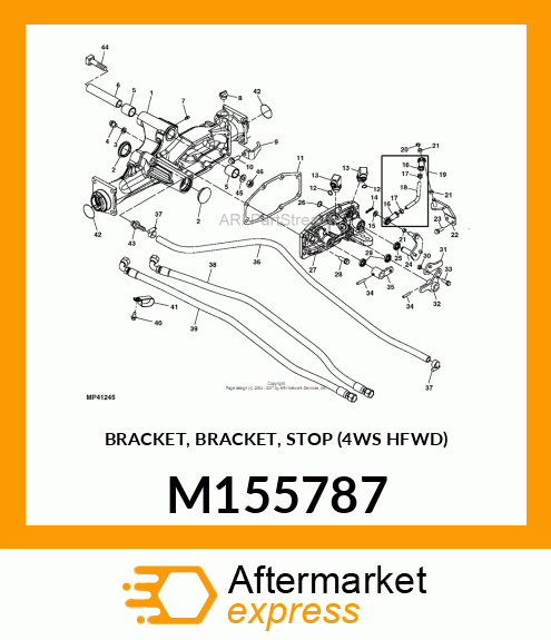 BRACKET, BRACKET, STOP (4WS HFWD) M155787