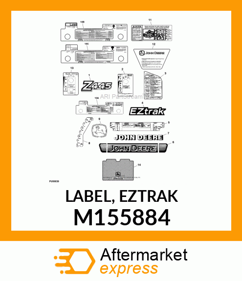 LABEL, EZTRAK M155884