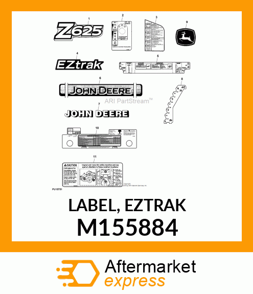 LABEL, EZTRAK M155884