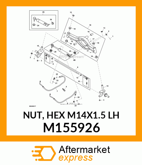 NUT, HEX M14X1.5 LH M155926