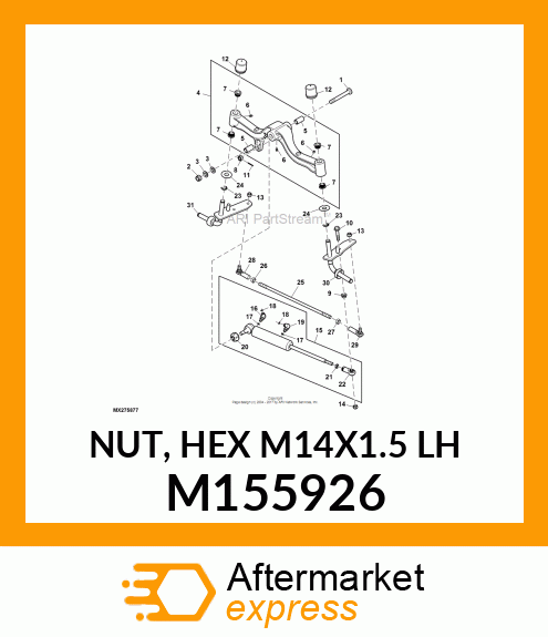 NUT, HEX M14X1.5 LH M155926