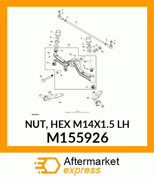 NUT, HEX M14X1.5 LH M155926