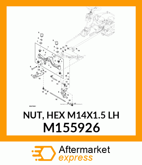 NUT, HEX M14X1.5 LH M155926