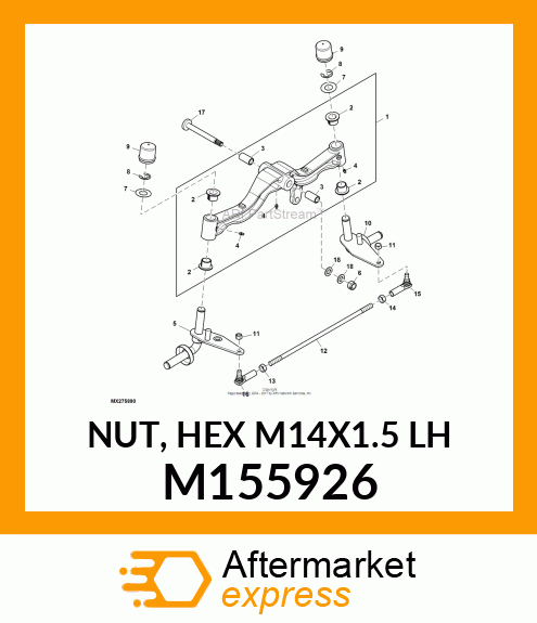 NUT, HEX M14X1.5 LH M155926