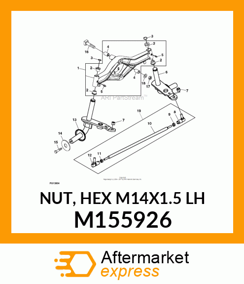 NUT, HEX M14X1.5 LH M155926