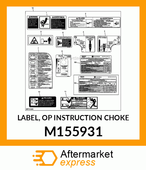 LABEL, OP INSTRUCTION CHOKE M155931