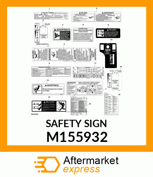 SAFETY SIGN M155932