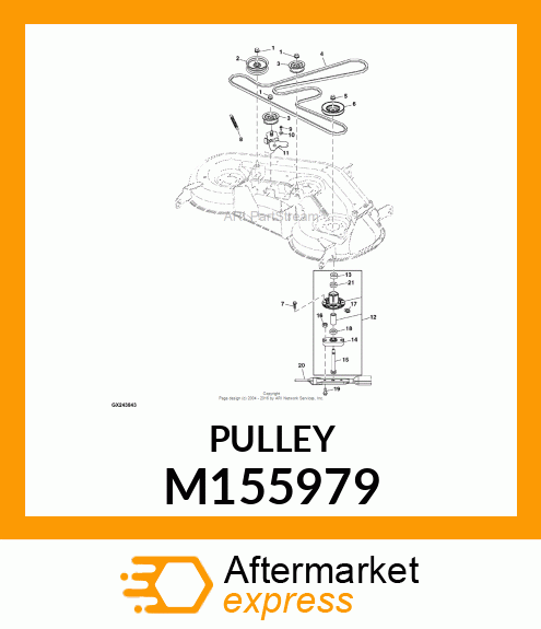 PULLEY, SHEAVE, SPINDLE M155979