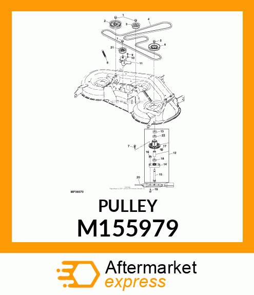 PULLEY, SHEAVE, SPINDLE M155979