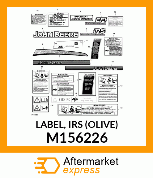 LABEL, IRS (OLIVE) M156226