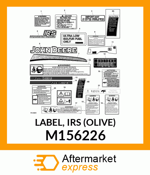 LABEL, IRS (OLIVE) M156226