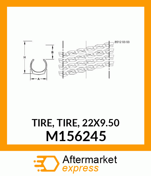 TIRE, TIRE, 22X9.50 M156245