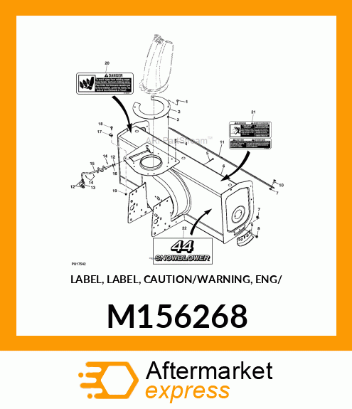 LABEL, LABEL, CAUTION/WARNING, ENG/ M156268