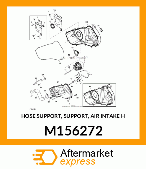 HOSE SUPPORT, SUPPORT, AIR INTAKE H M156272