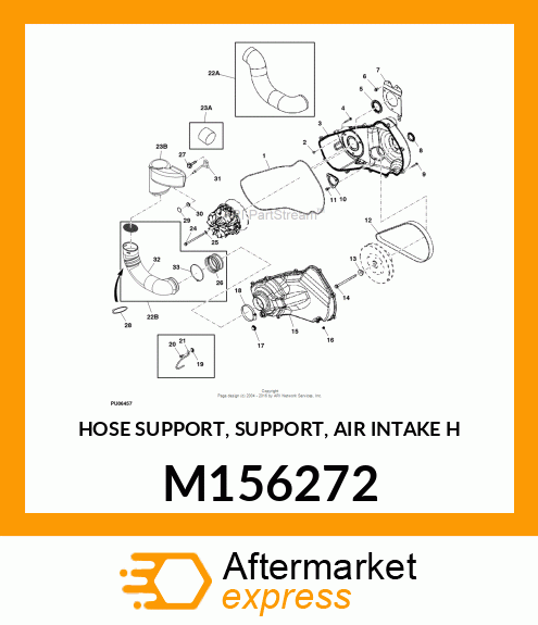 HOSE SUPPORT, SUPPORT, AIR INTAKE H M156272