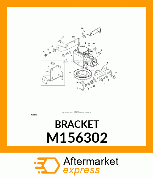 BRACKET, BRACKET, GEARBOX, X700 M156302