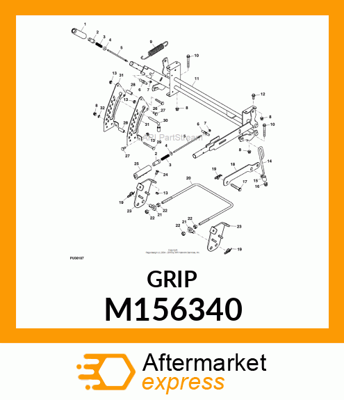 GRIP, STRAIGHT ORANGE, SVC BRAKE M156340