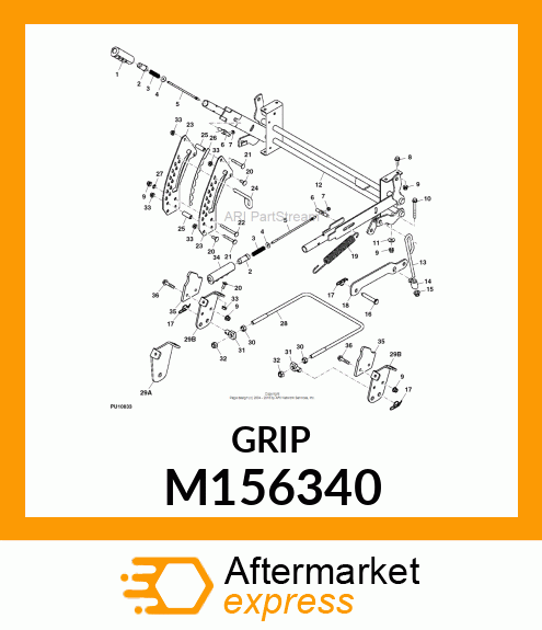 GRIP, STRAIGHT ORANGE, SVC BRAKE M156340