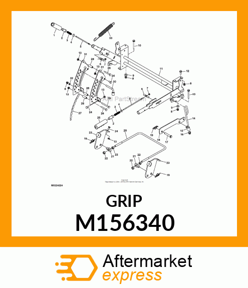 GRIP, STRAIGHT ORANGE, SVC BRAKE M156340