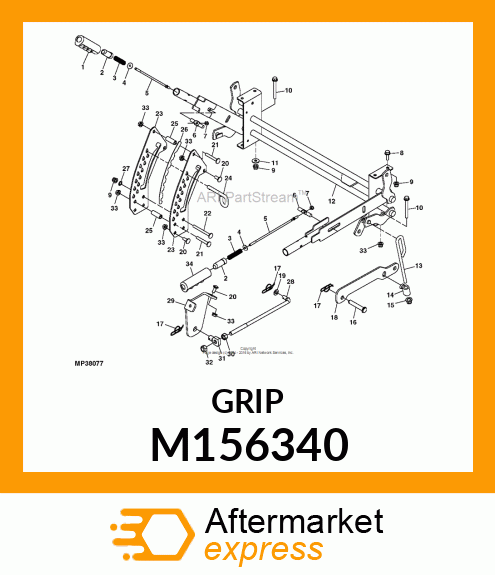 GRIP, STRAIGHT ORANGE, SVC BRAKE M156340