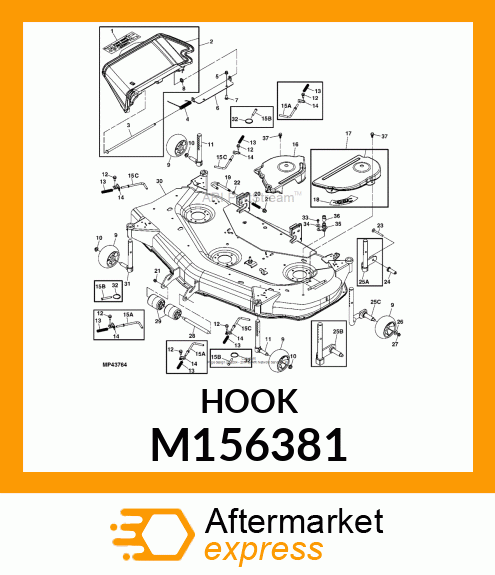 HOOK BOLT, J TYPE M156381