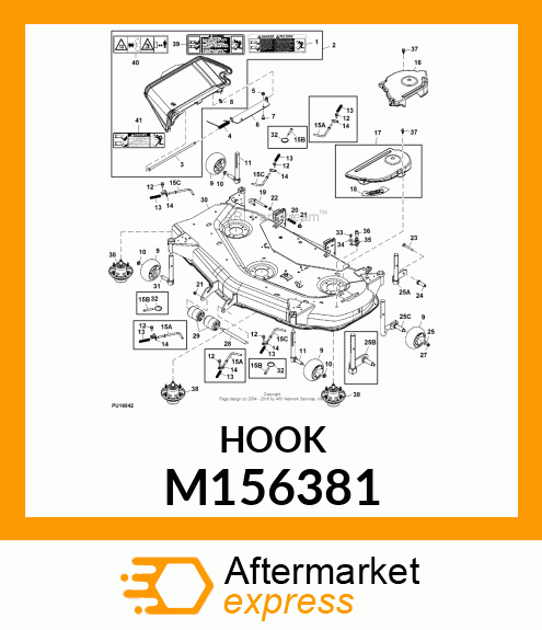 HOOK BOLT, J TYPE M156381