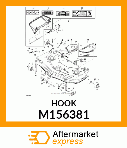 HOOK BOLT, J TYPE M156381