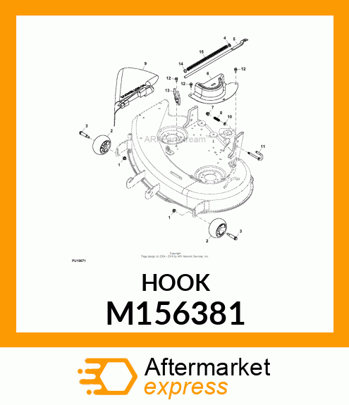 HOOK BOLT, J TYPE M156381