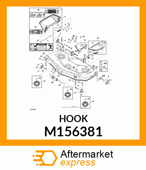 HOOK BOLT, J TYPE M156381