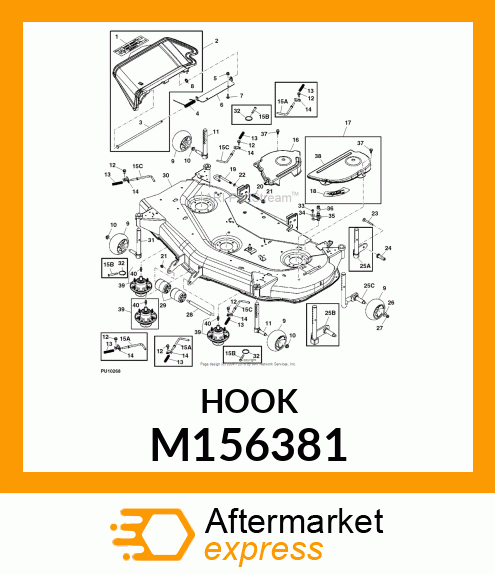 HOOK BOLT, J TYPE M156381