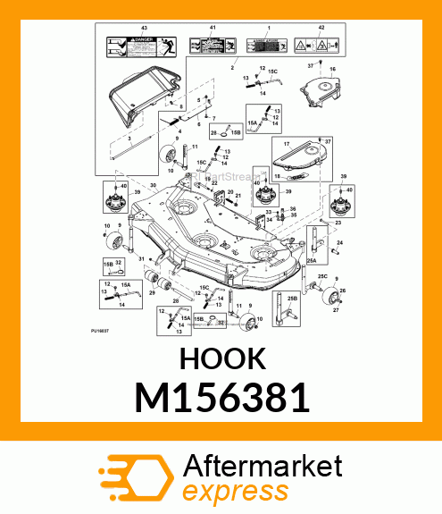 HOOK BOLT, J TYPE M156381