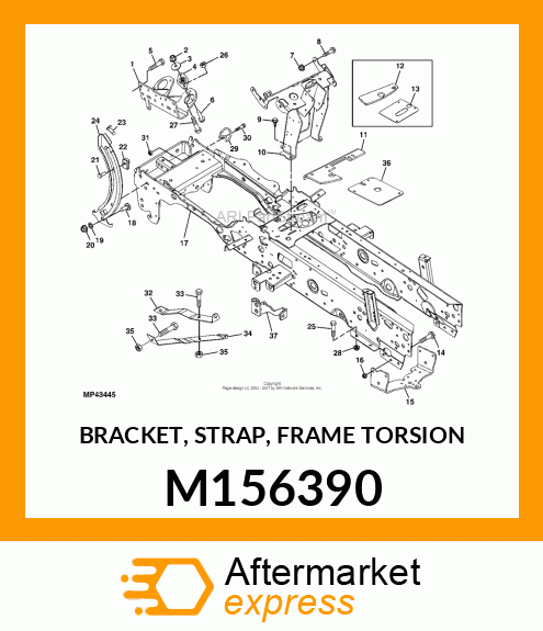 BRACKET, STRAP, FRAME TORSION M156390