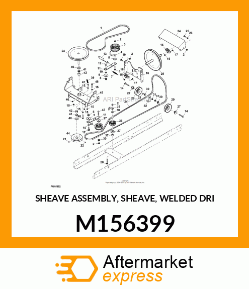 SHEAVE ASSEMBLY, SHEAVE, WELDED DRI M156399