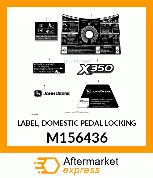 LABEL, DOMESTIC PEDAL LOCKING M156436