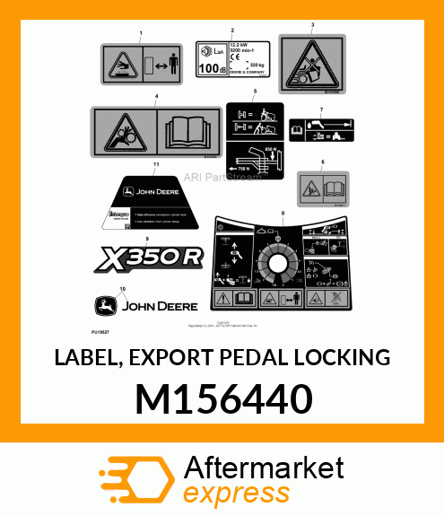 LABEL, EXPORT PEDAL LOCKING M156440